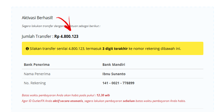cara aktivasi langkah ketiga